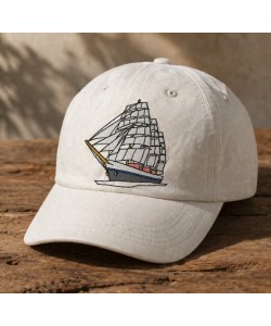 Classic Sailing Ship Embroidery Design