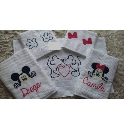 6 Cartoon Mouse Couple Embroidery Design 6 Cartoon Mouse Couple Embroidery Design