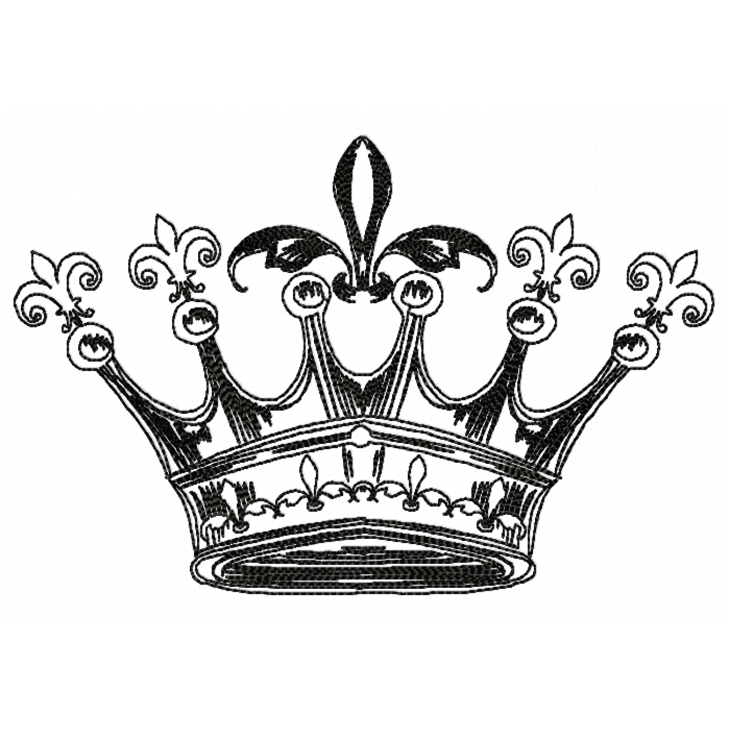 Crown Embroidery Design
