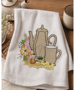 Cute Amazing Teapot Embroidery Design