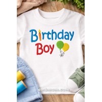 Cute Baby Boy Birthday Embroidery Design 5x7
