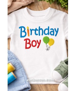 Cute Baby Boy Birthday Embroidery Design 5x7 Cute Baby Boy Birthday Embroidery Design 5x7