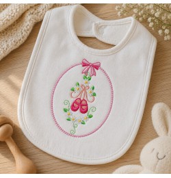 Adorable Baby Shoes Embroidery Design for Baby Shower Gifts