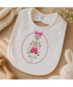 Adorable Baby Shoes Embroidery Design for Baby Shower Gifts