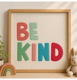 Cute Be Kind Embroidery Design 5x7 Cute Be Kind Embroidery Design 5x7