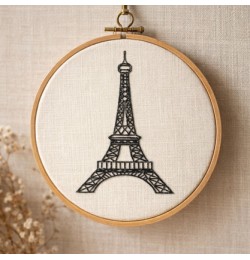 Cute Eiffel tower Embroidery Design Cute Eiffel tower Embroidery Design