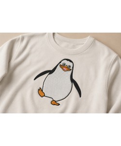 Cute Happy Penguin Embroidery Design