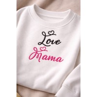 Cute Love Mama Embroidery Design 5x7