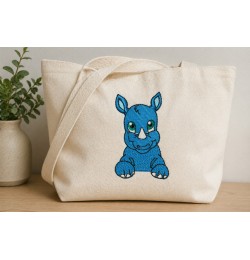 Cute Rhino Embroidery Design