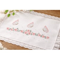 Cute Roses and butterflies Embroidery Design