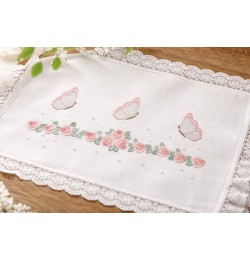 Cute Roses and butterflies Embroidery Design