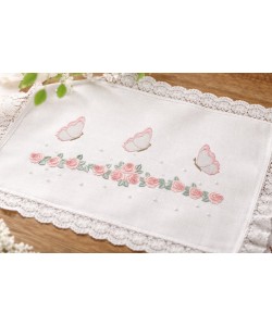 Cute Roses and butterflies Embroidery Design