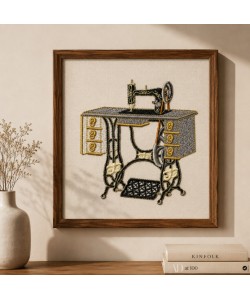 Cute Vintage Sewing Machine Embroidery Design