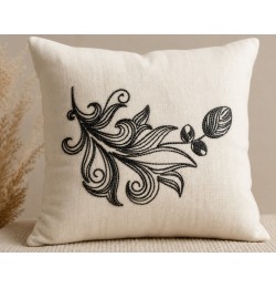 Elegant Swirl Bloom Embroidery Design