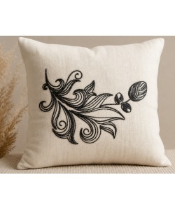 Elegant Swirl Bloom Embroidery Design