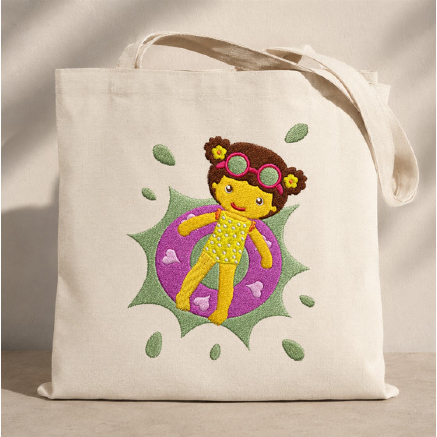 Free Cute Summer Girl Embroidery Design