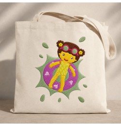 Free Cute Summer Girl Embroidery Design