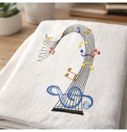 Free Musical Notes Embroidery Design 5×7