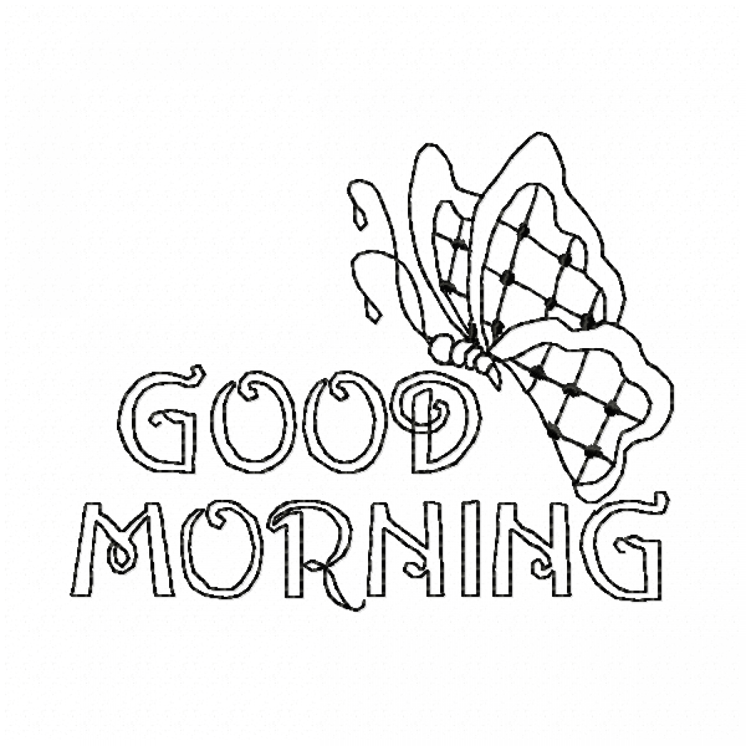 Good morning Embroidery Design