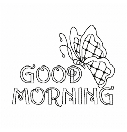 Good morning Embroidery Design