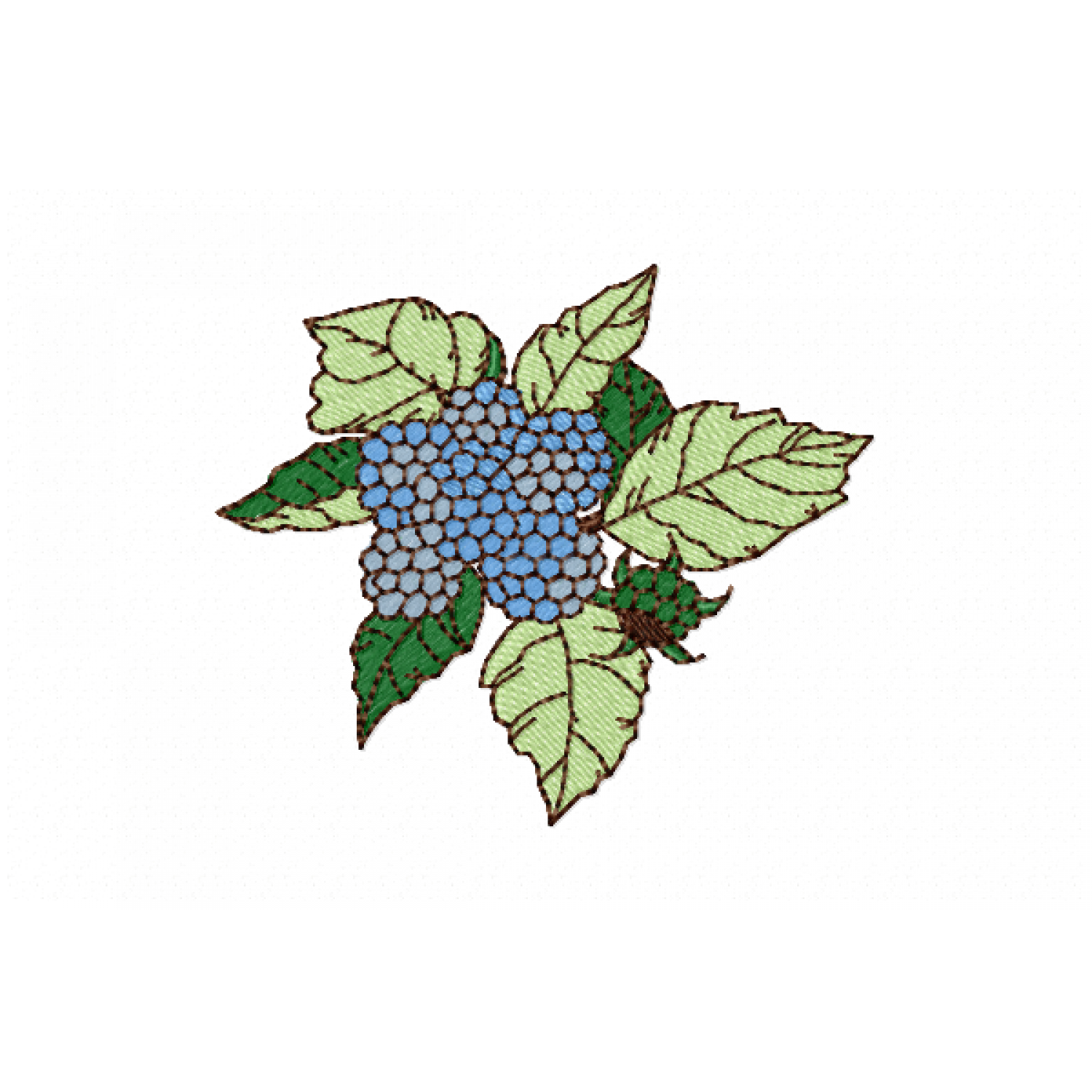 Grape leaves Embroidery Design