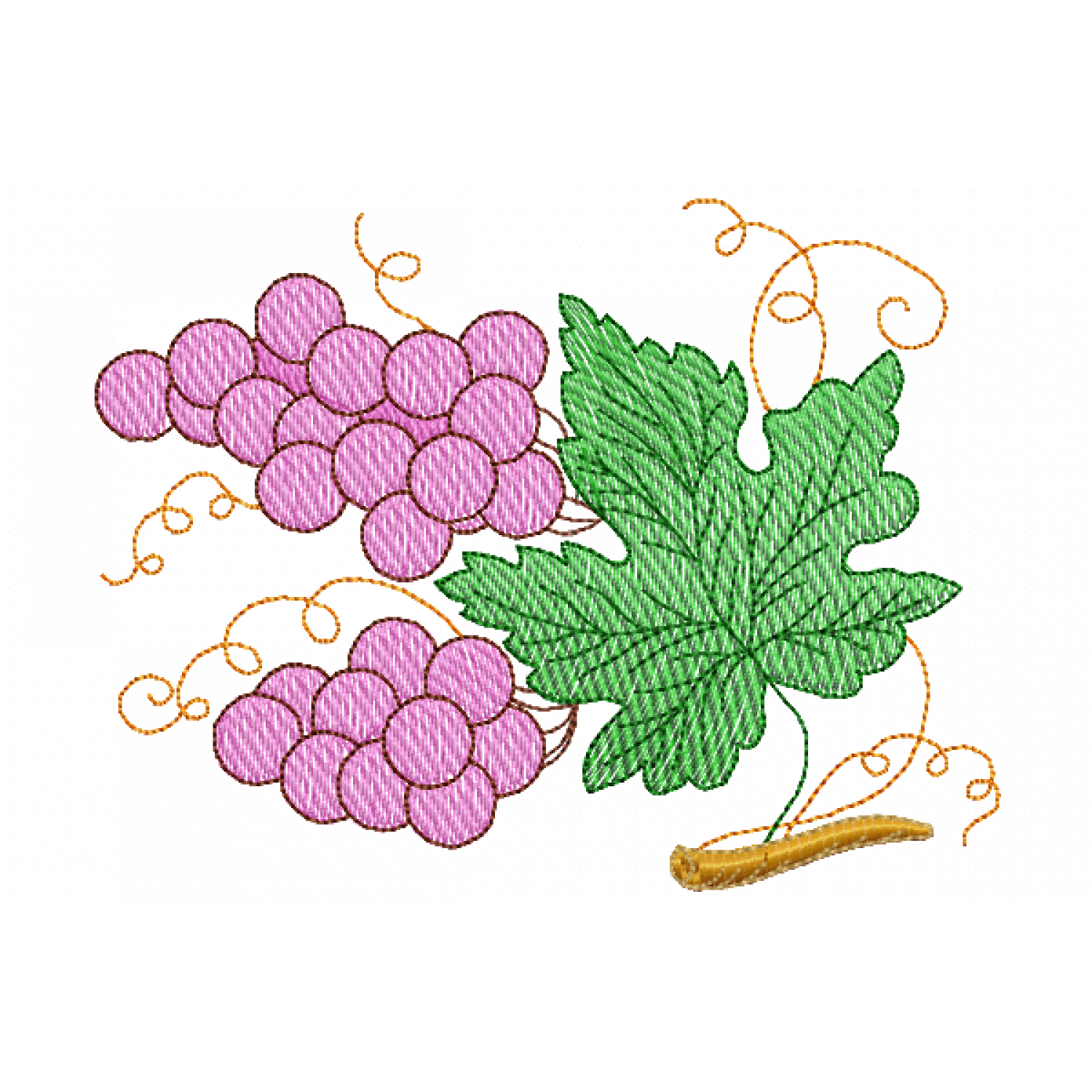 Grapes free Embroidery Design 5x7 PES