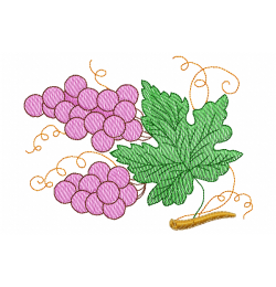 Grapes free Embroidery Design 5x7 PES