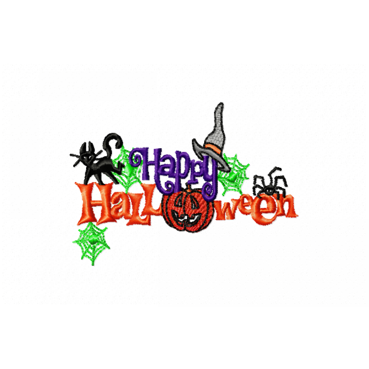 happy halloween Embroidery Design