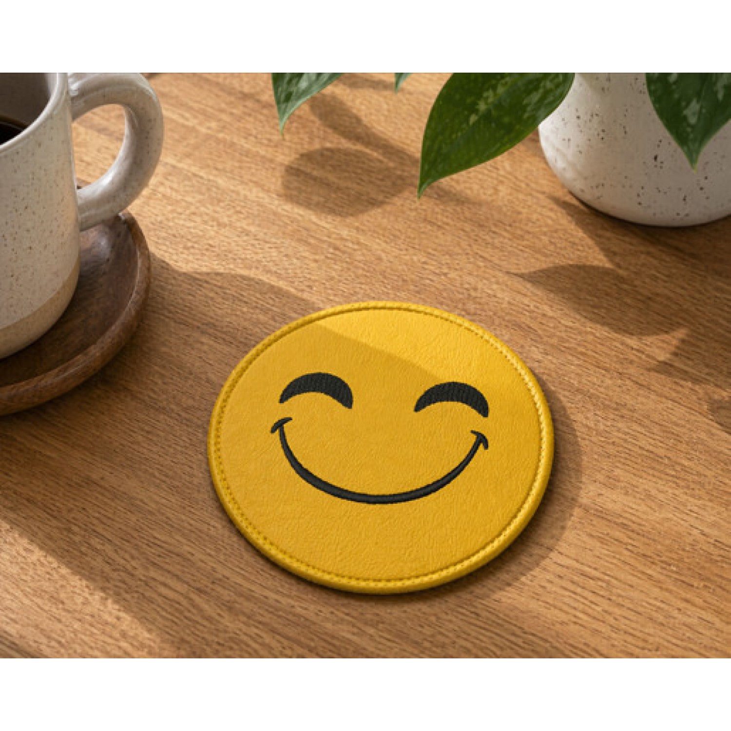 Happy Smiley Face In The Hoop Embroidery Design 4x4