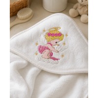 Heavenly Cherub Angel Embroidery Design for Baby Towels & Nursery Gifts
