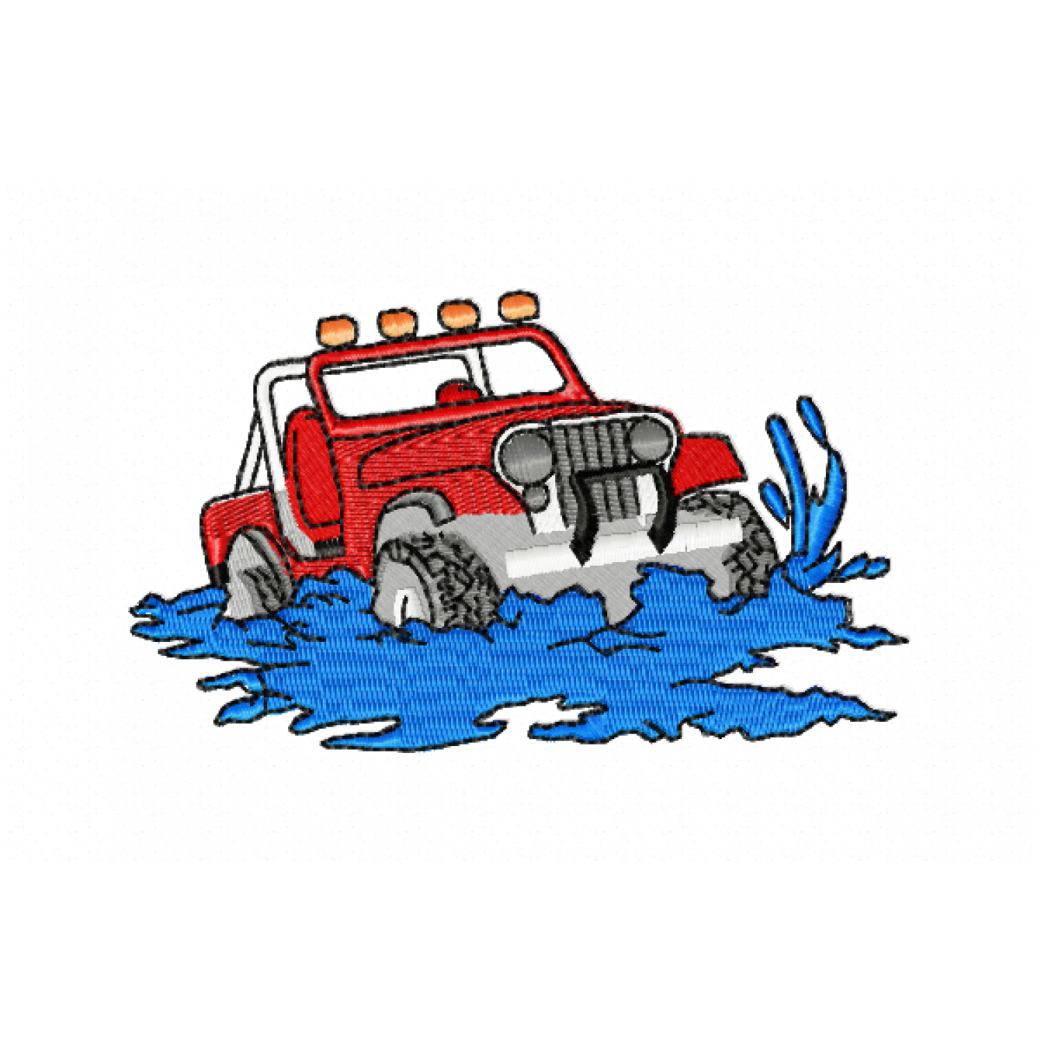 Jeep Embroidery Design