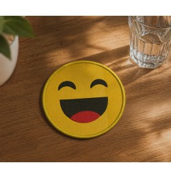 Laughing Smiley Face In The Hoop Embroidery Design 4x4