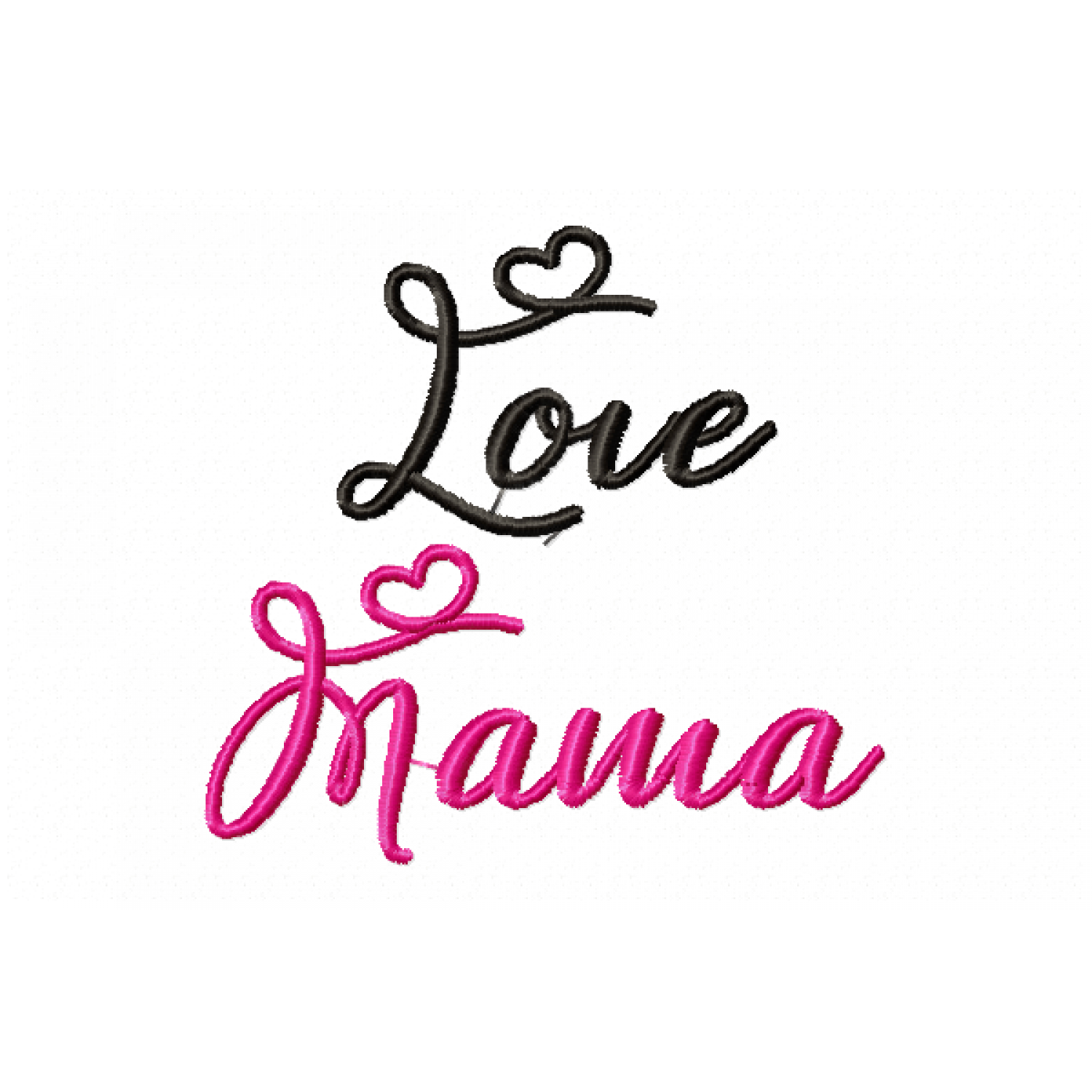 Love Mama Embroidery Design 4x4
