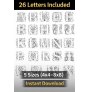 Free Luxury Floral Letter A – Part of A–Z Bundle