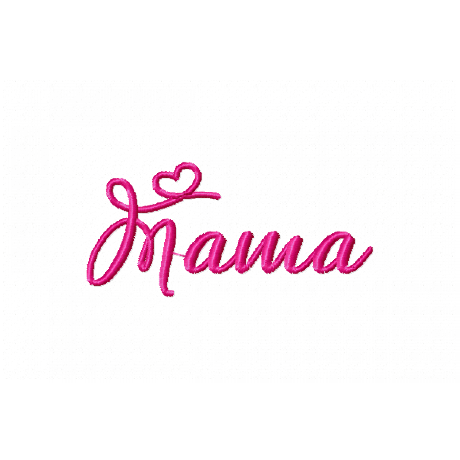 Mama Heart Embroidery Design 4x4