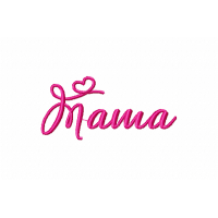 Mama Heart Embroidery Design 4x4