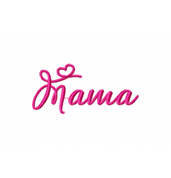 Mama Heart Embroidery Design 4x4 Mama Heart Embroidery Design 4x4