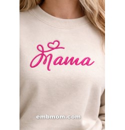 Mama Heart Embroidery Design 5x7 Mama Heart Embroidery Design 5x7