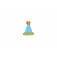 Mini Birthday Party Hat Embroidery Design