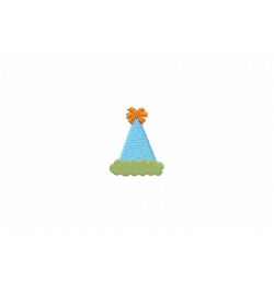 Mini Birthday Party Hat Embroidery Design