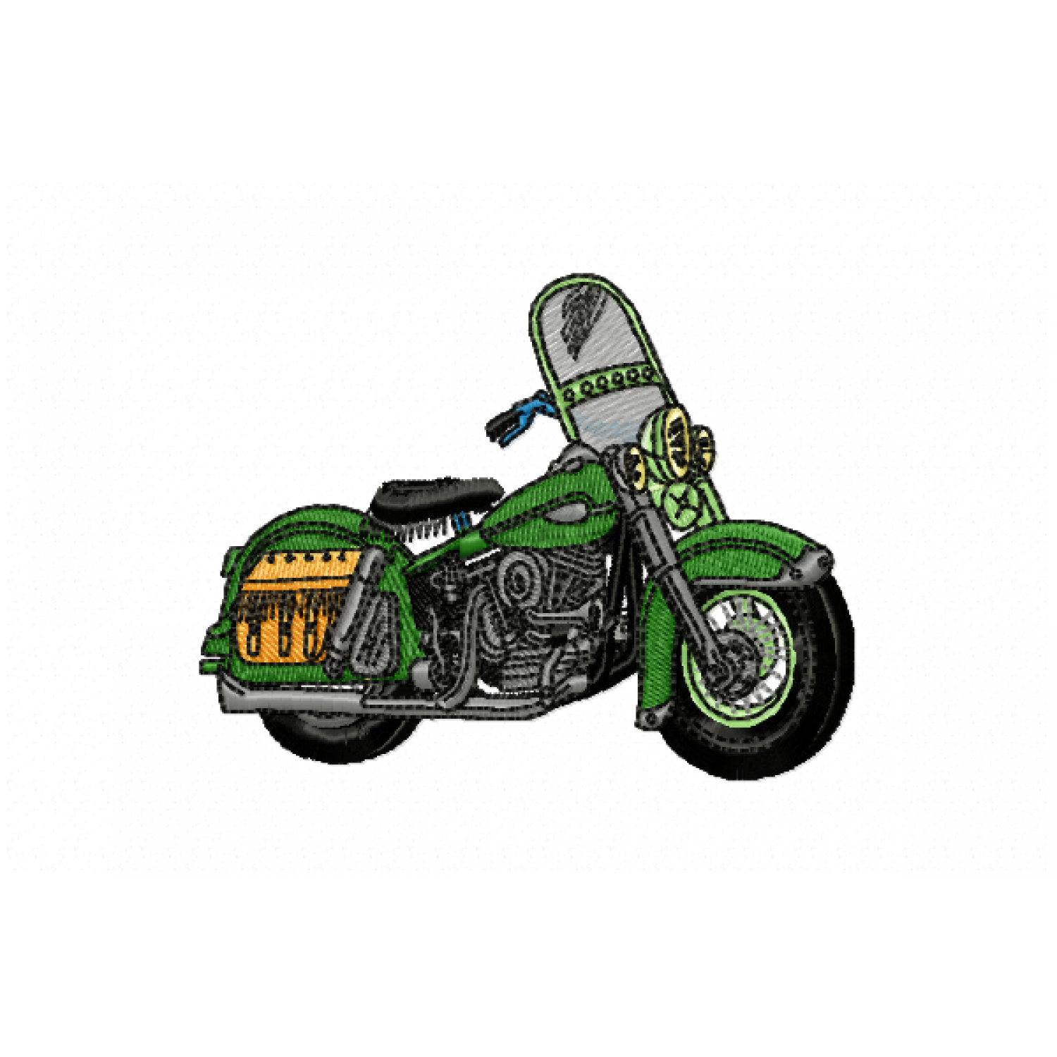 Cute Motorcycle Embroidery Design