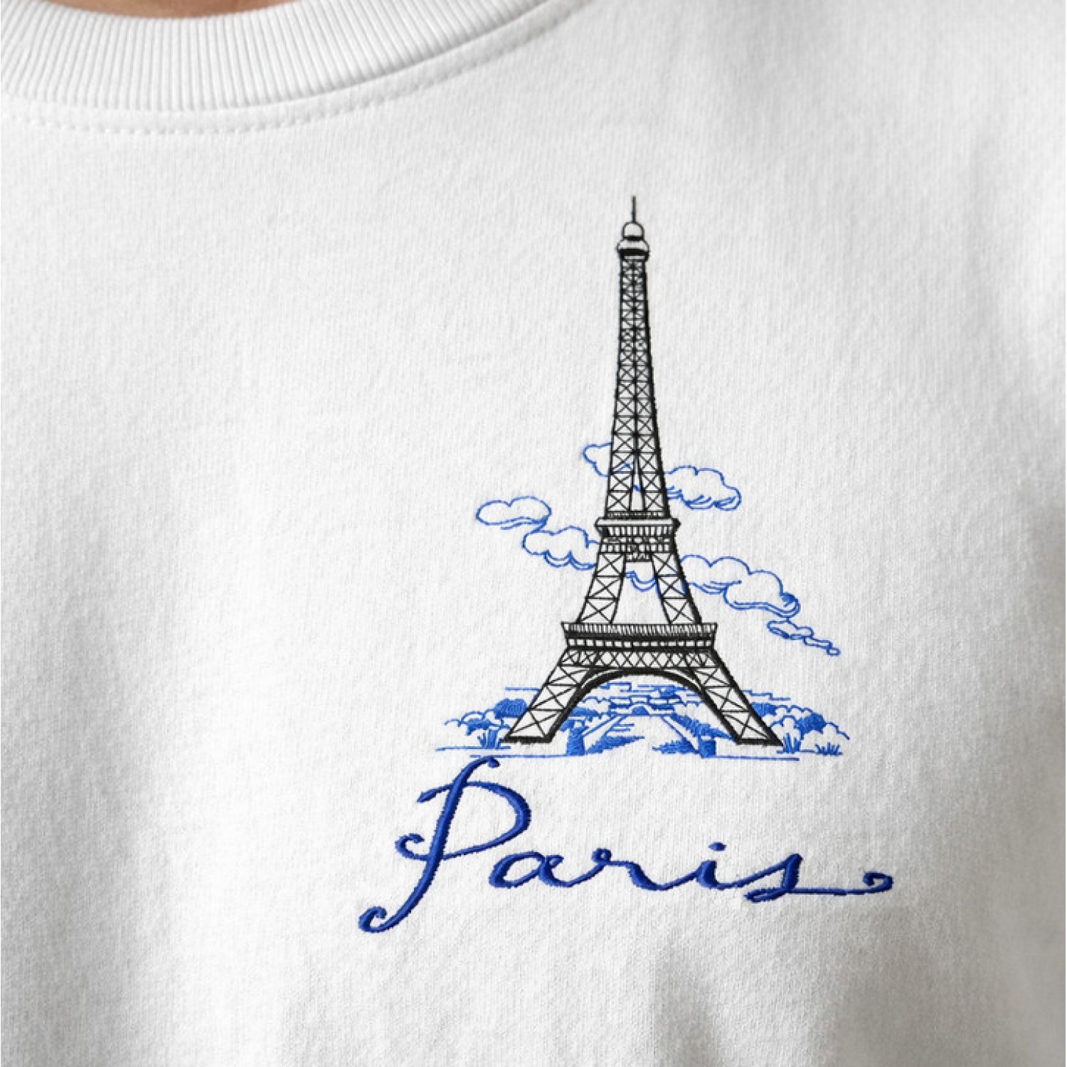 Paris Script Embroidery Design