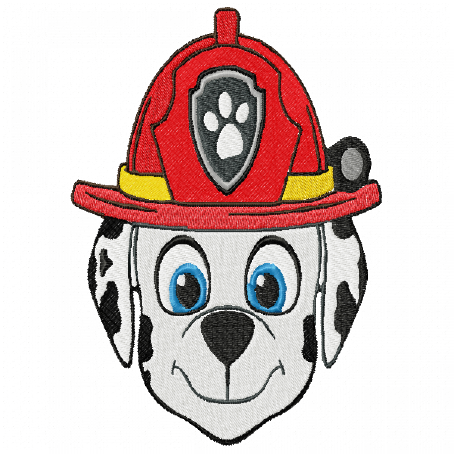 Police Puppy Face Embroidery Design