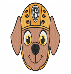 Police Puppy Face Embroidery Design