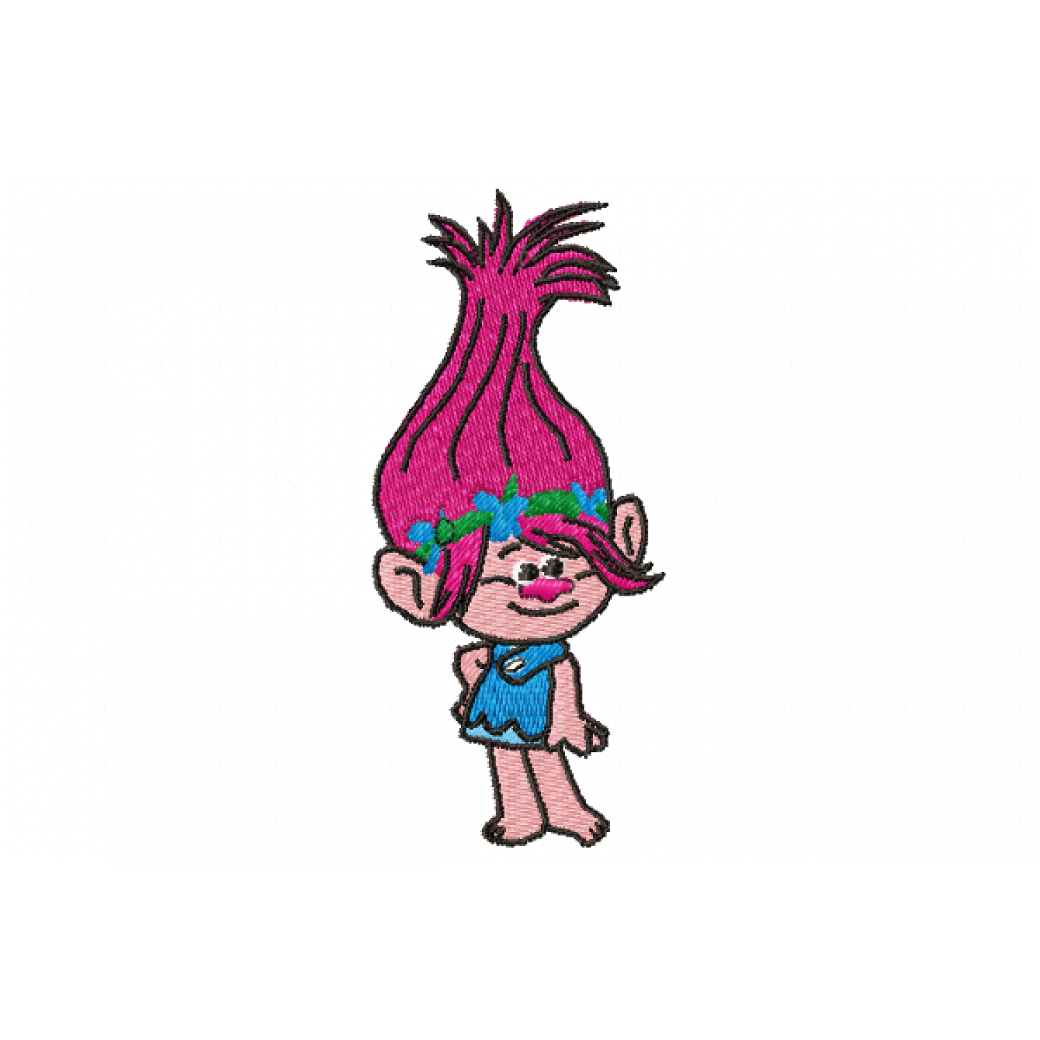 Free Cute Troll Girl Embroidery Design