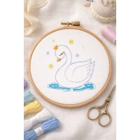 Princess Swan Embroidery Design