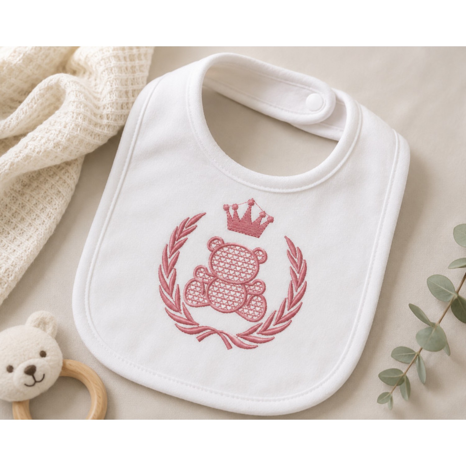 Princess Teddy Bear Embroidery Design