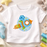 Rocket Space Embroidery Design