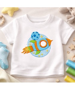 Rocket Space Embroidery Design