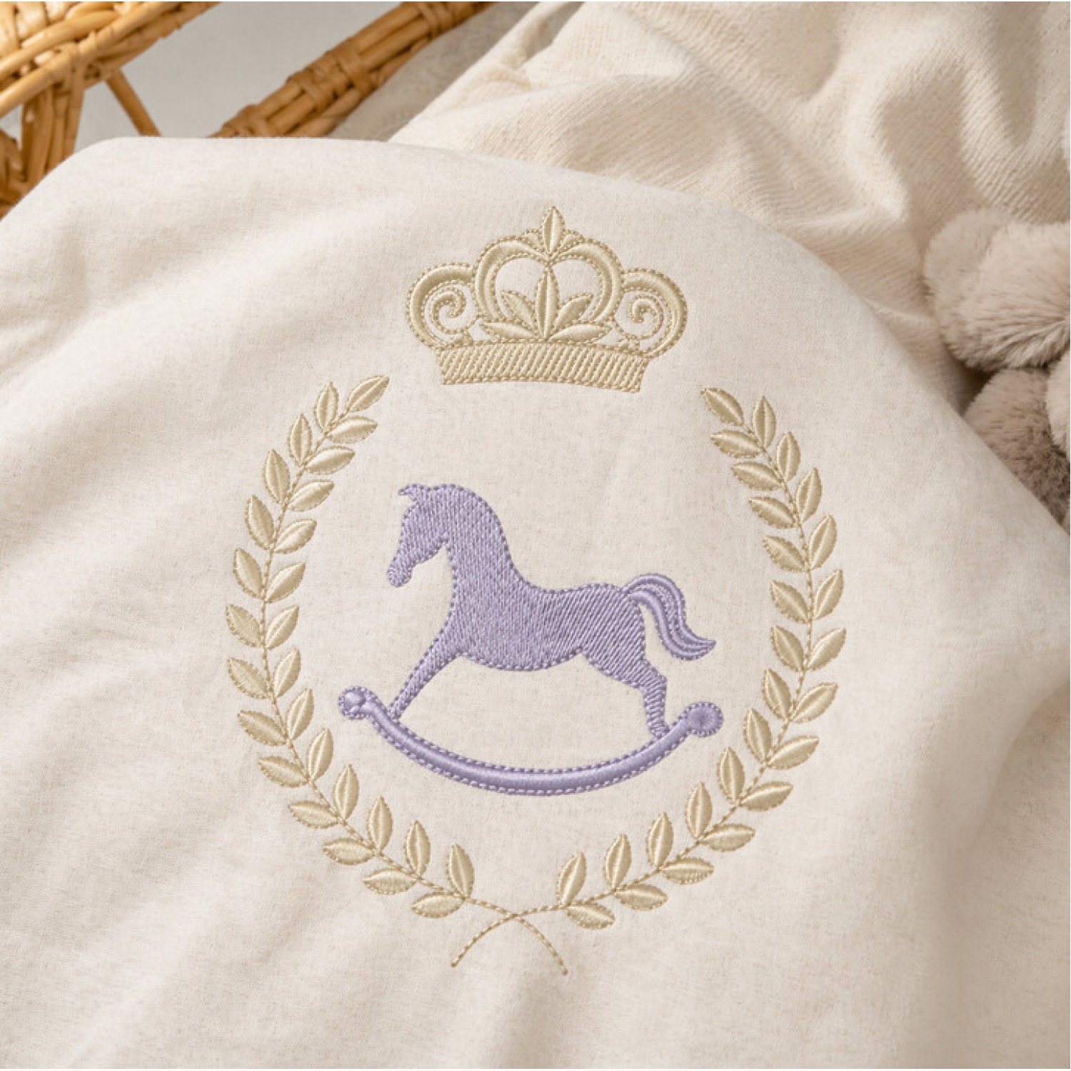Royal Rocking Horse Embroidery Design 4 Sizes